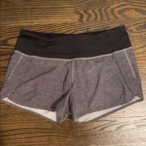 Lululemon Gray Speed Up 2.5” Shorts